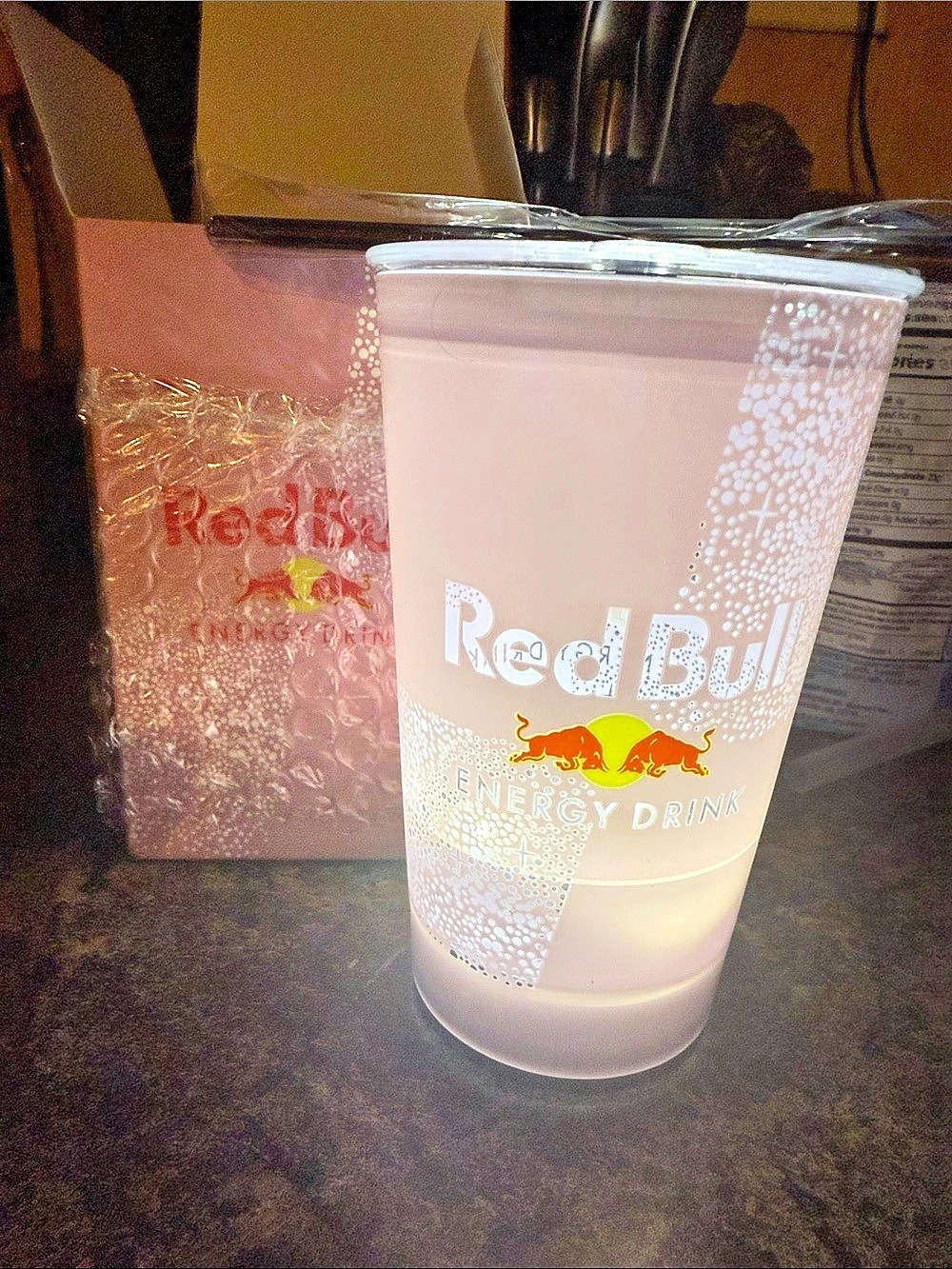 Red Bull Reusable Energy Drink Cup White & Red